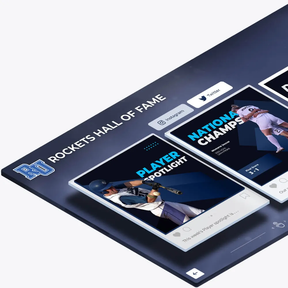 Integrate your touchscreen display software with school social media accounts