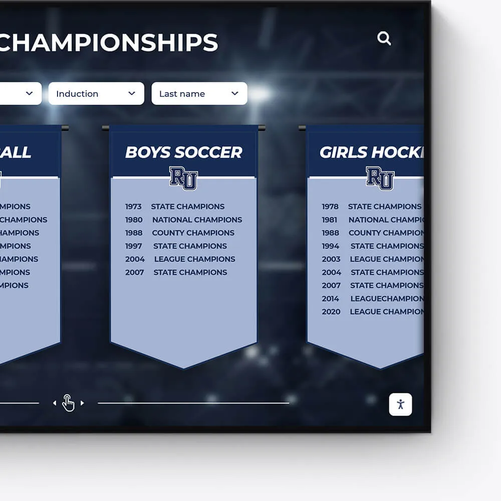 Convert old plaques into digital touchscreen wall of honors