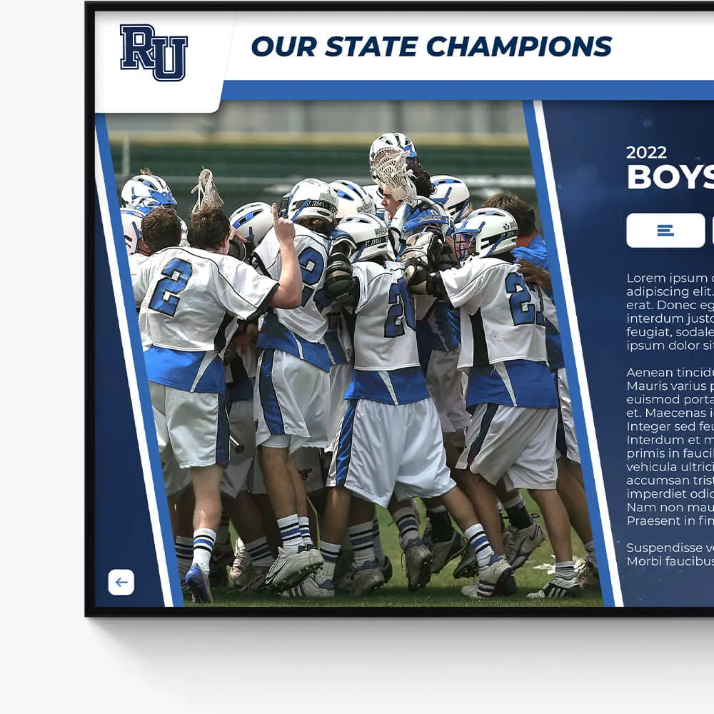 Digitally display athletic team history