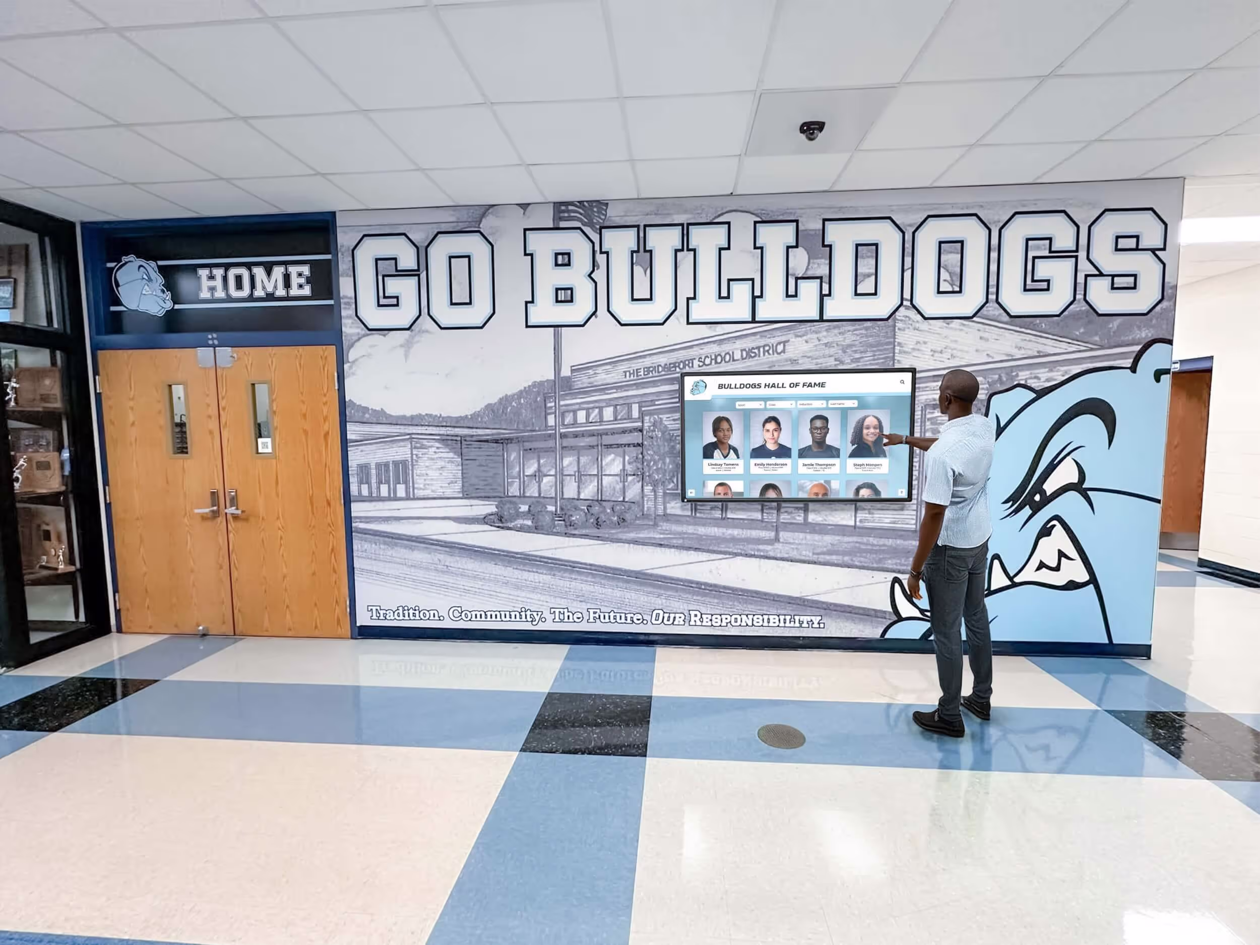 Bridgeport High School Wonderwall Recogntion System by Rocket Alumni Solutions & BigSigns