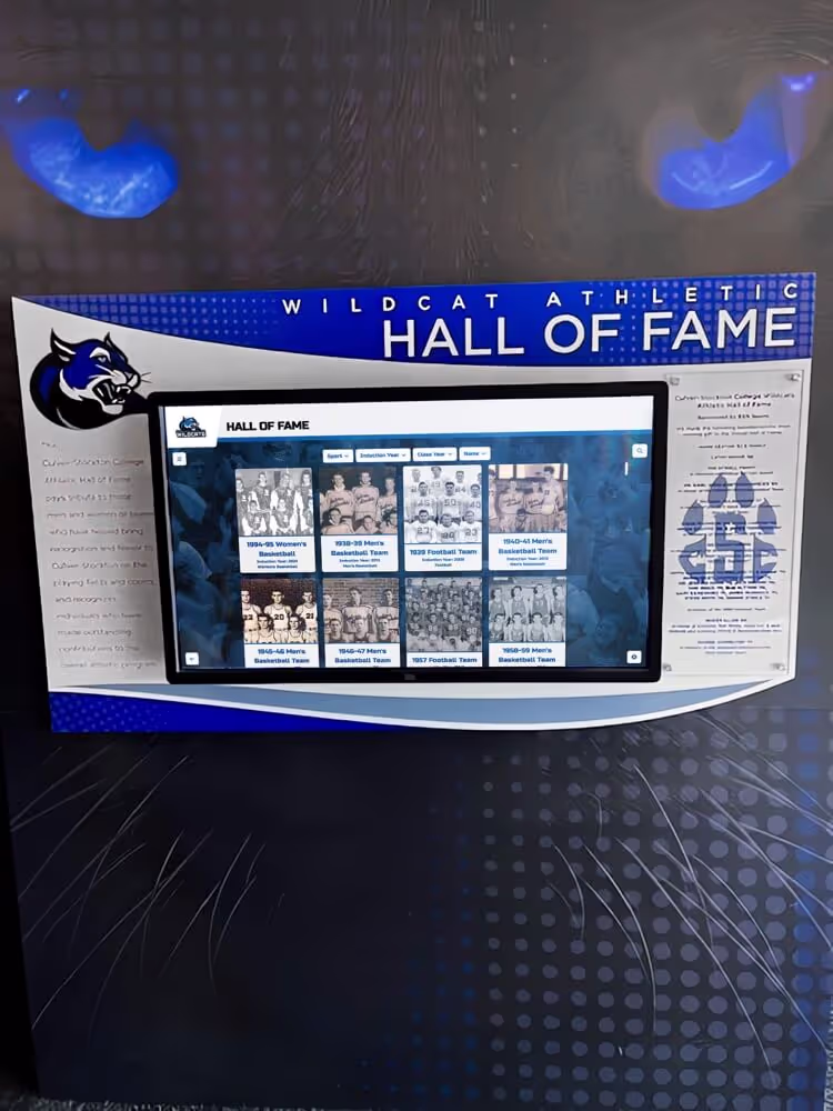 Rocket Alumni Solutions Custom Touchscreen Wall of Fame