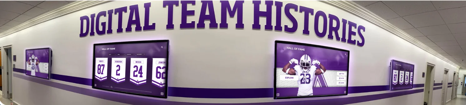 Example of a beautifully designed donation wall with personalized elements - donation wall
