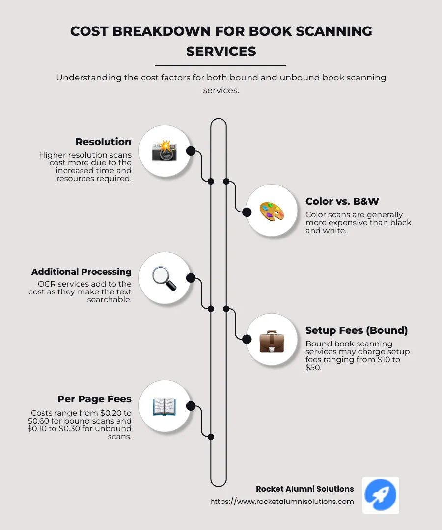Cost Breakdown for Book Scanning Services - book scanner near me infographic infographic-line-5-steps-neat_beige