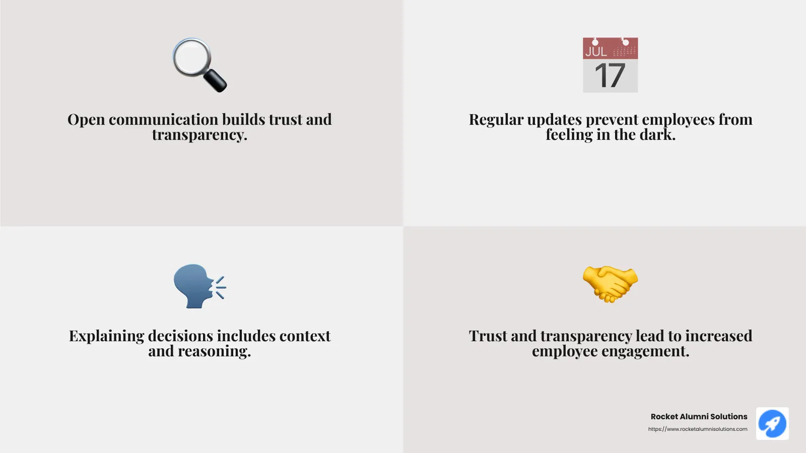 Alarm.com transforms culture with employee recognition & rewards platform - how to increase employee morale infographic 4_facts_emoji_grey