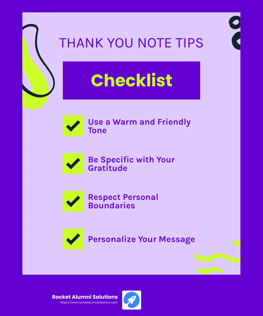 The power of a simple thank you - appreciation examples for coworkers infographic checklist-fun-neon