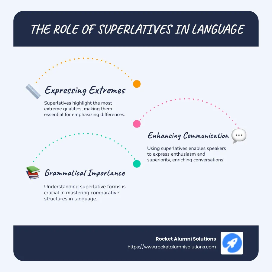 Different usages of superlatives in grammar and everyday language - the meaning of superlative infographic infographic-line-3-steps-blues-accent_colors