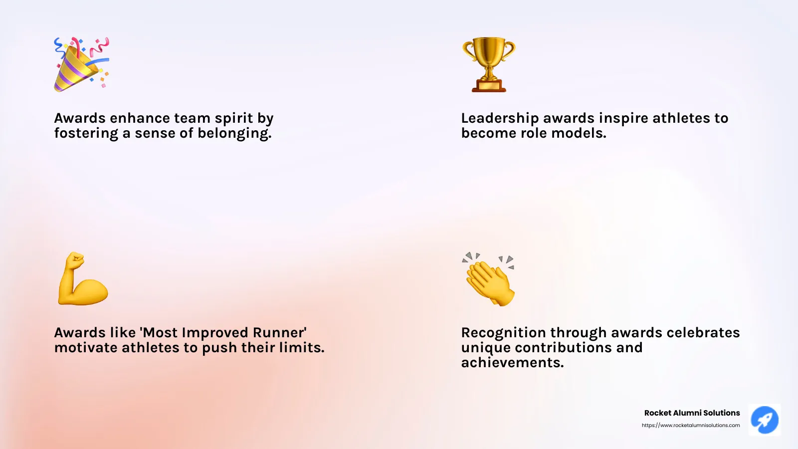 Recognition creates a positive environment that encourages growth and happiness. - cross country end of season awards infographic 4_facts_emoji_light-gradient Recognition creates a positive environment that encourages growth and happiness. - cross country end of season awards infographic 4_facts_emoji_light-gradient