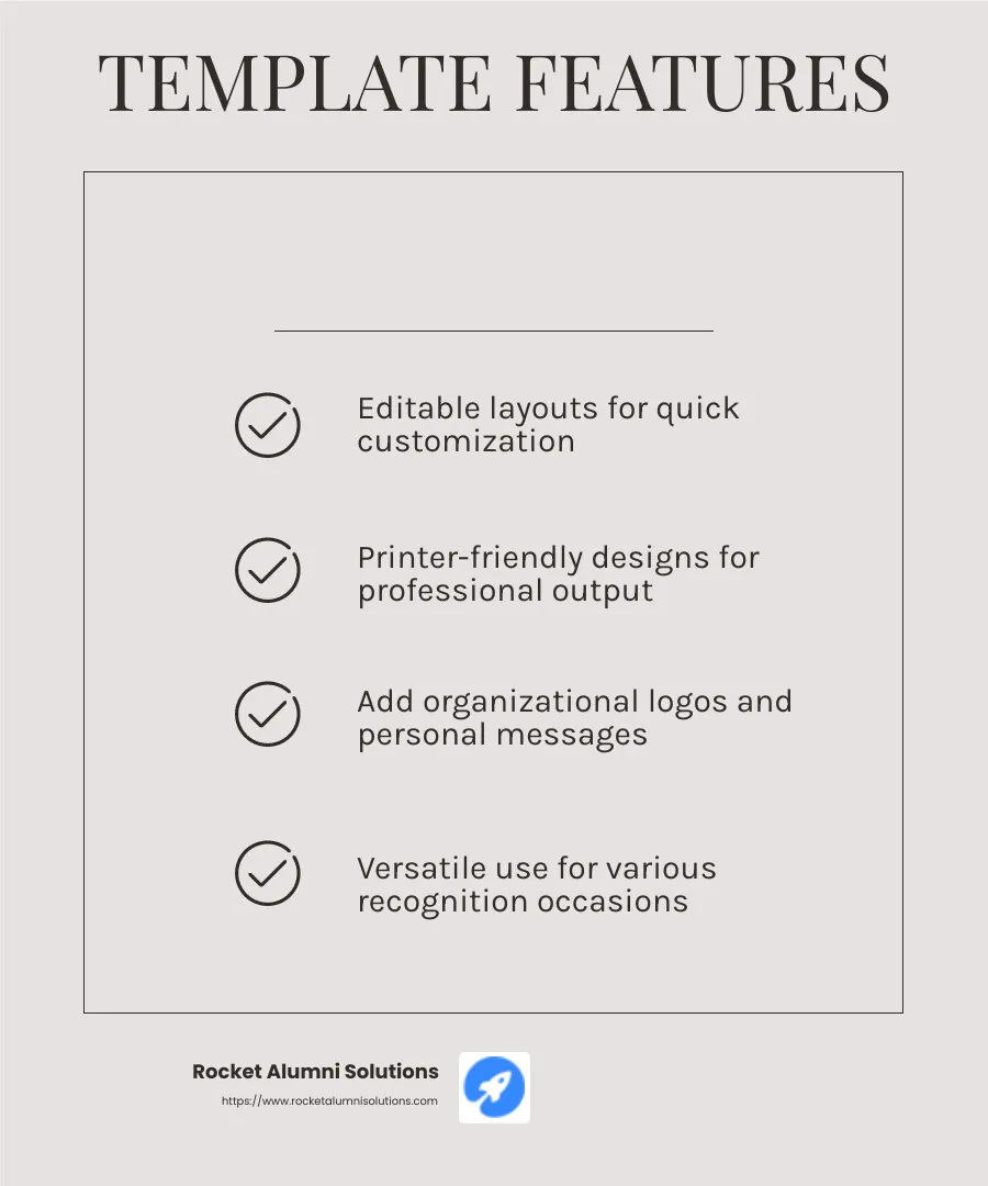 Customizable certificate templates offer endless possibilities for personalization. - certificate of appreciation infographic checklist-light-beige