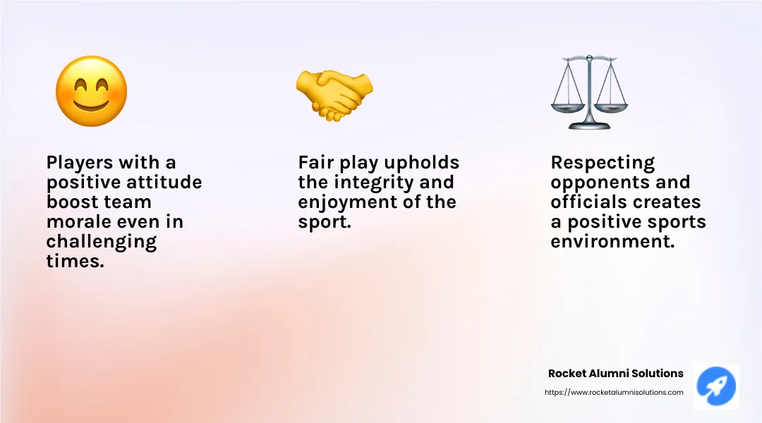 Positive attitude and respect are key elements of sportsmanship - sports award ideas infographic 3_facts_emoji_light-gradient