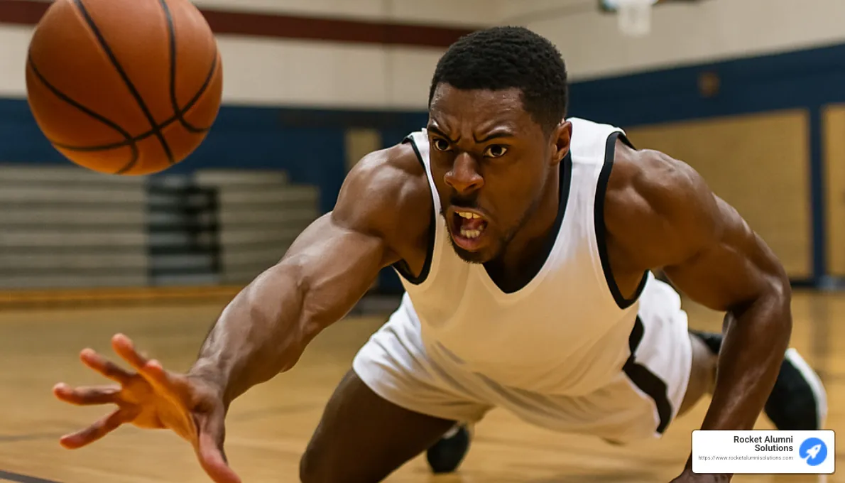 player diving for loose basketball - basketball award ideas player diving for loose basketball - basketball award ideas