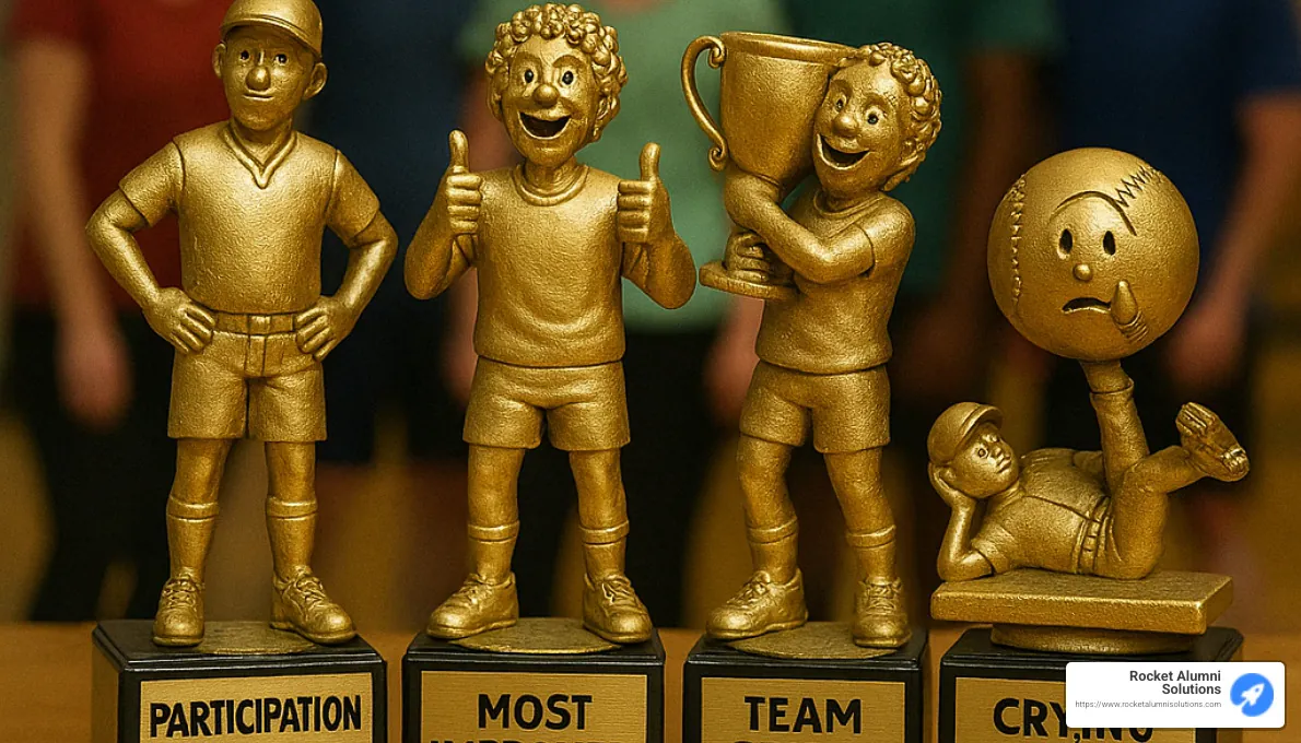 Humorous trophies for adult sports teams celebrating quirky achievements - funny end of season award ideas adults sports Humorous trophies for adult sports teams celebrating quirky achievements - funny end of season award ideas adults sports