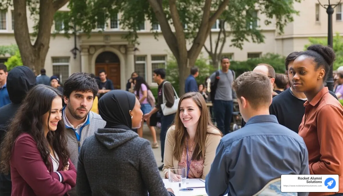 Alumni participating in campus events and mentorship programs - alumni engagement solutions