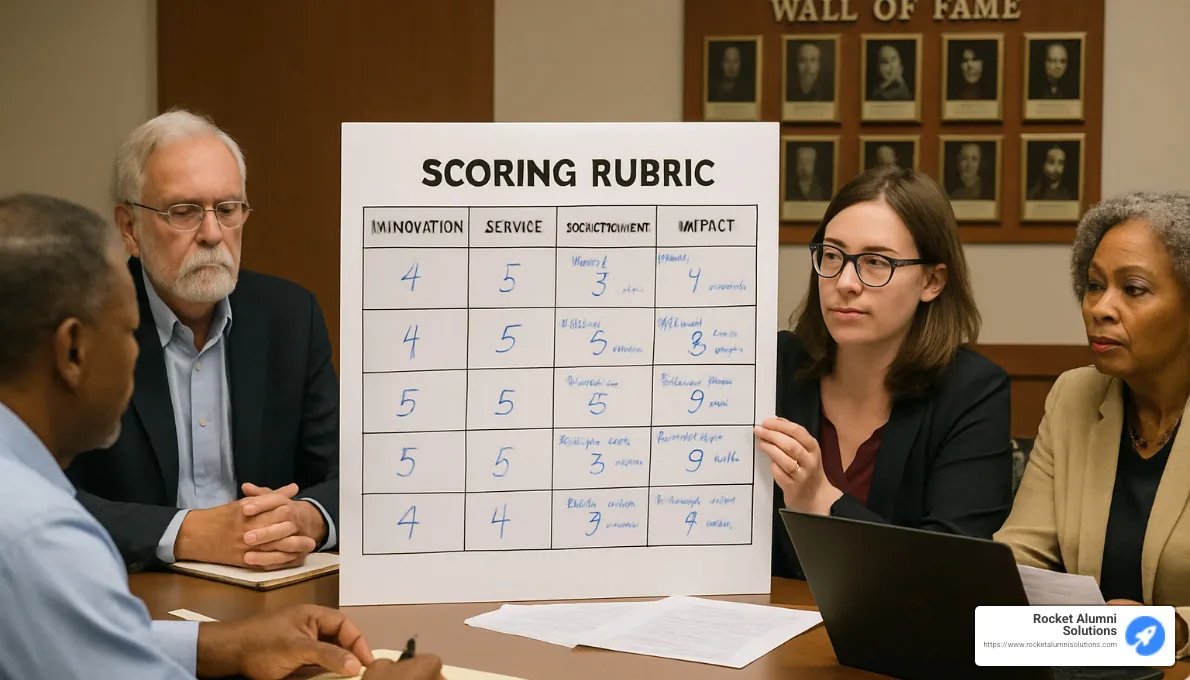 selection criteria scoring rubric - wall of fame ideas