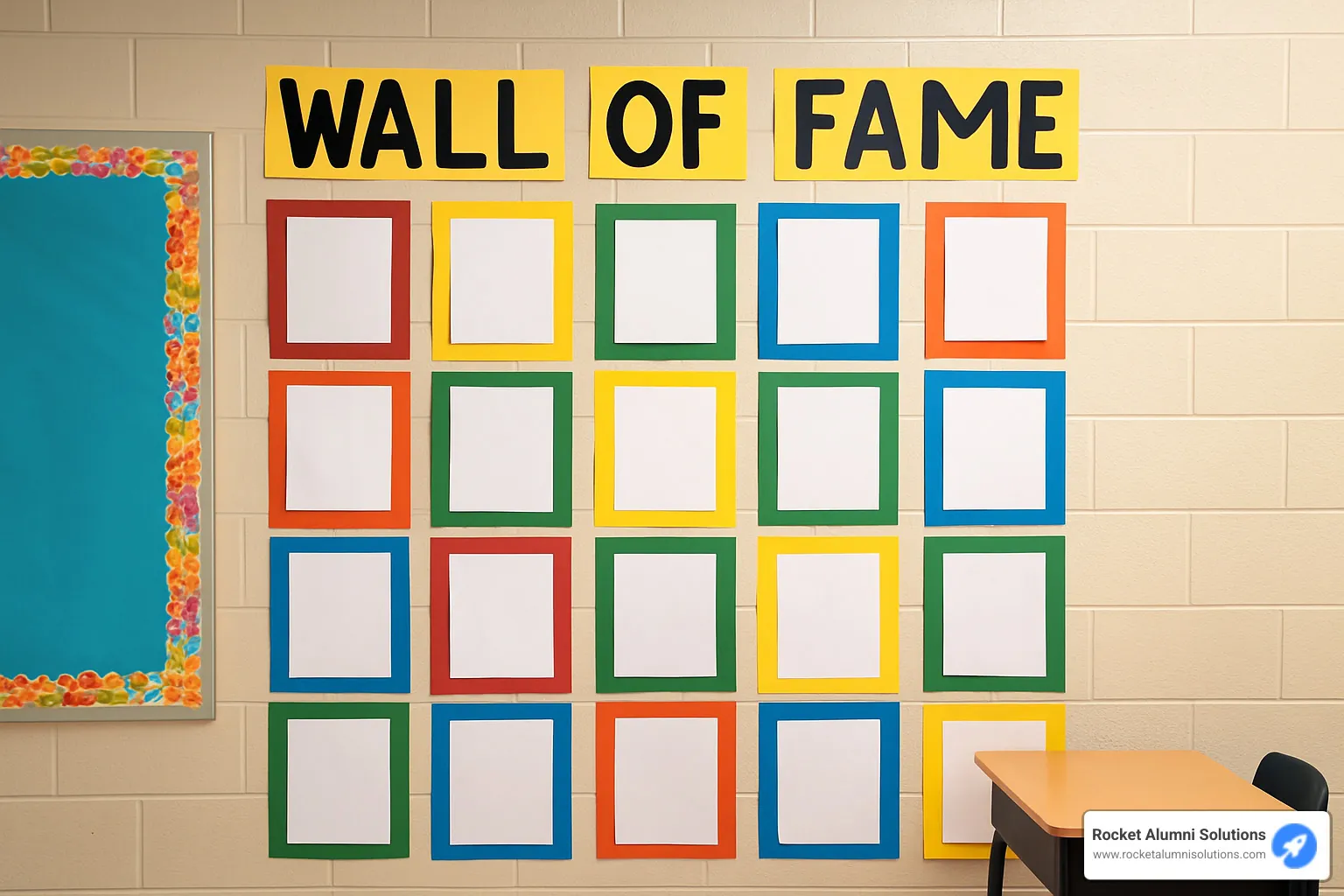 classroom values wall with student nominations - classroom wall of fame ideas