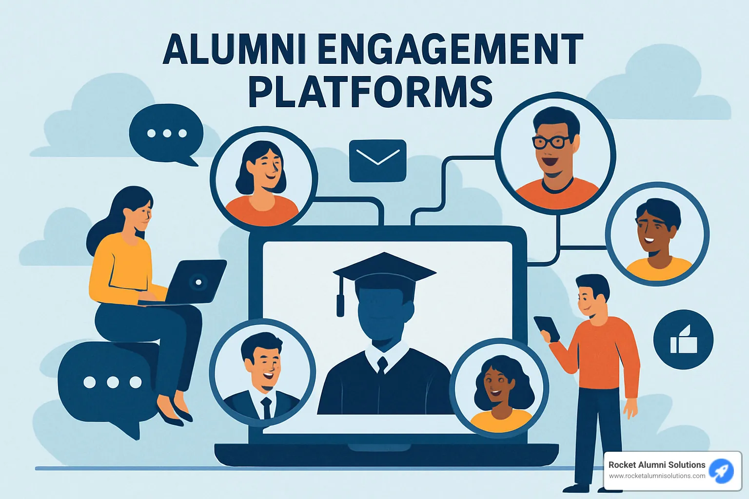 Comprehensive alumni engagement dashboard showing multiple modules and analytics - Alumni engagement platforms