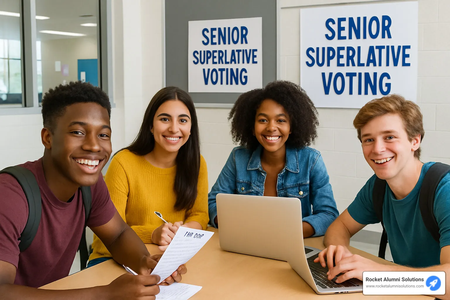 students voting for senior superlatives - funniest senior superlatives