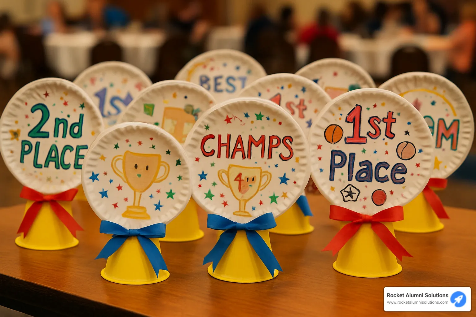 paper-plate trophies - sports banquet awards