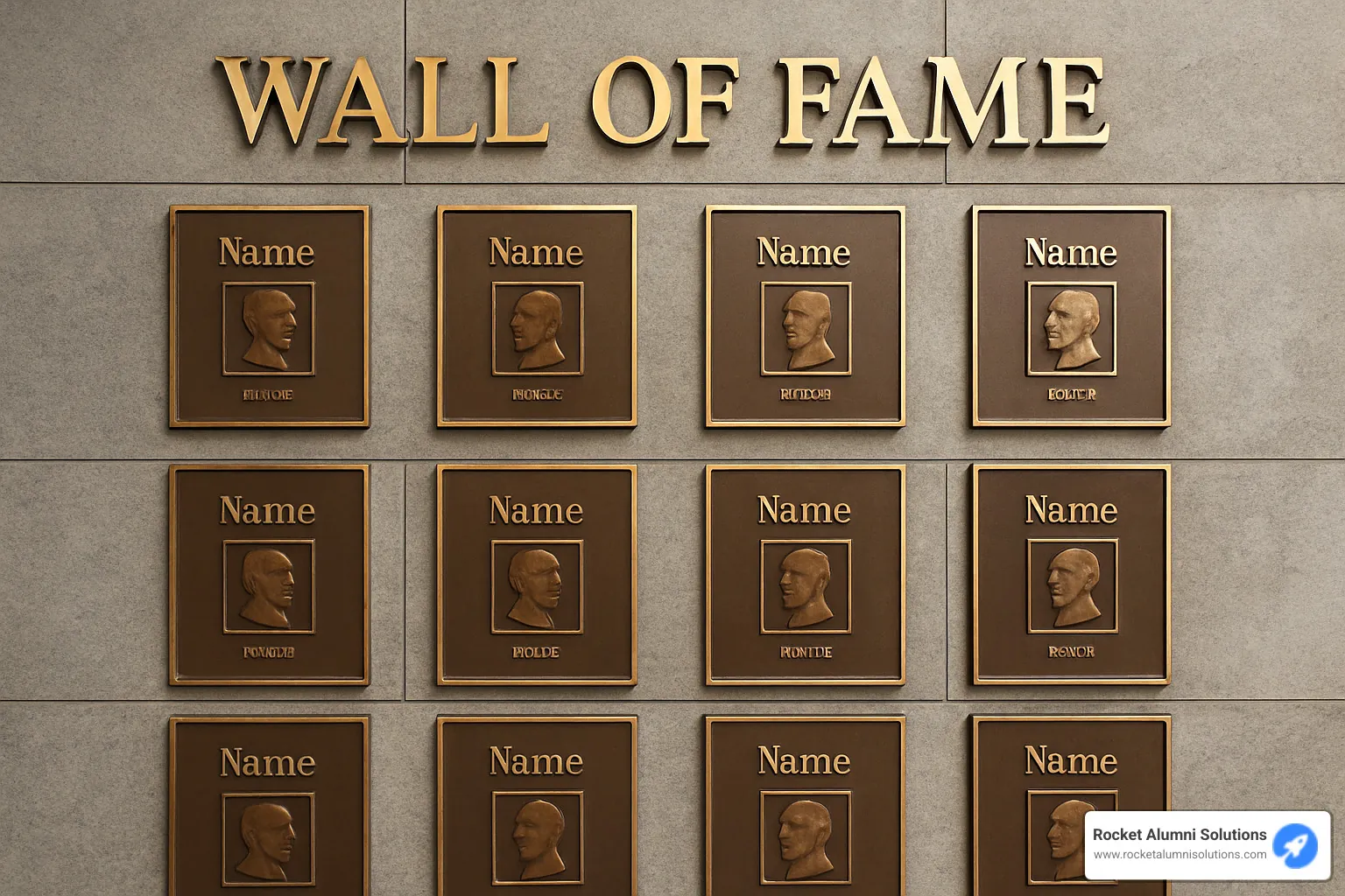 Interactive wall of fame display in university setting - wall of fame plaques Interactive wall of fame display in university setting - wall of fame plaques