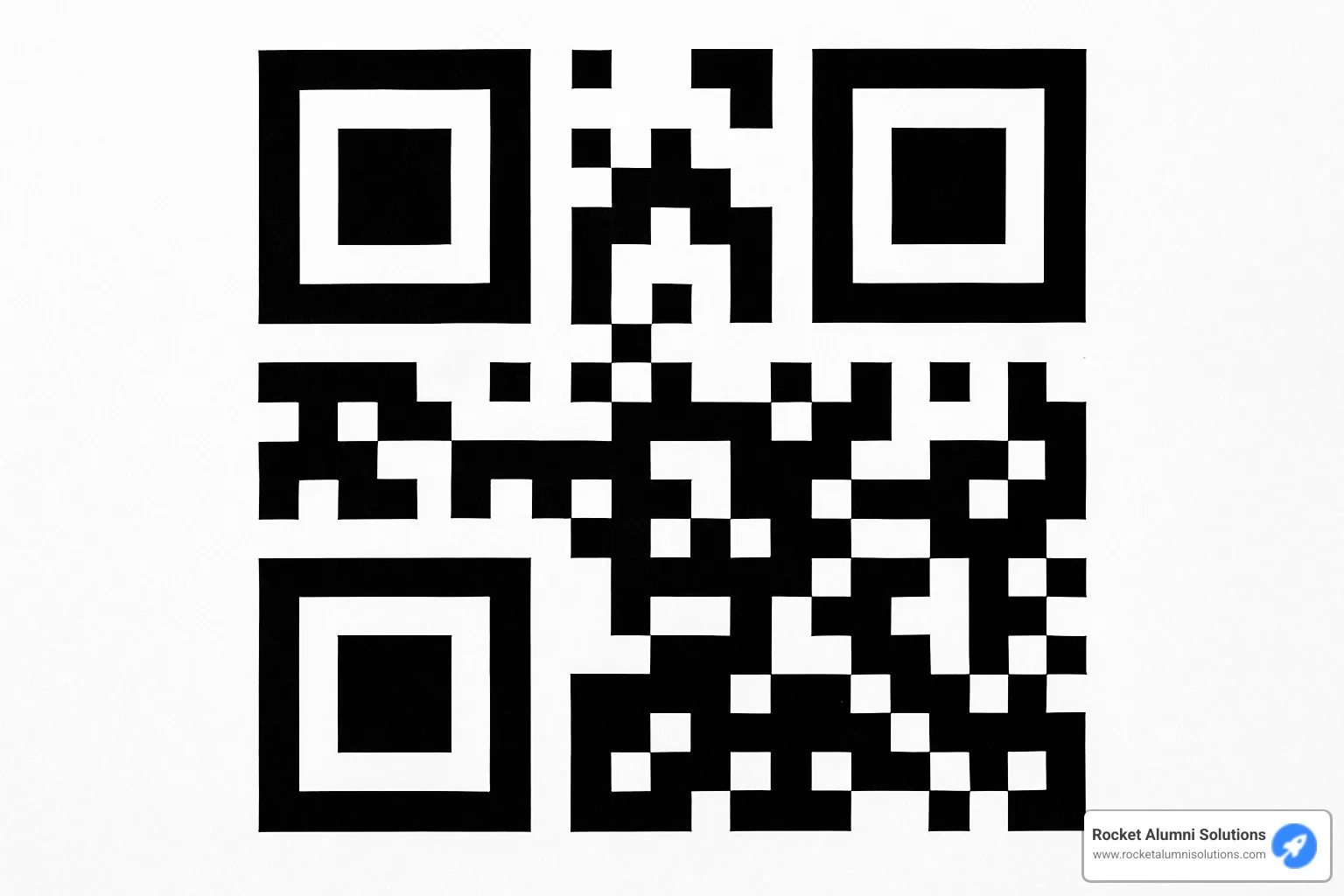 Close-up of QR code structure showing pixelated pattern - yearbook QR code