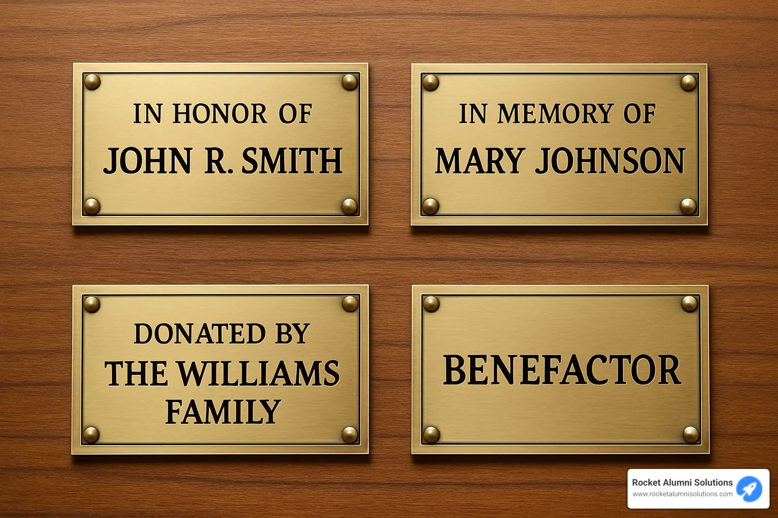 bronze exterior donor recognition plaque at university entrance - donation plaque examples