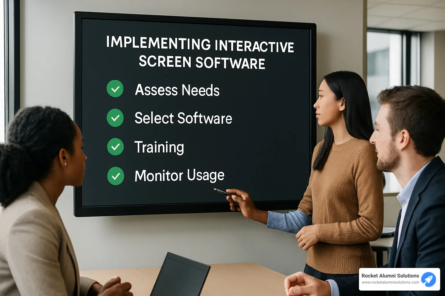 implementation checklist for interactive screen software - interactive screen software
