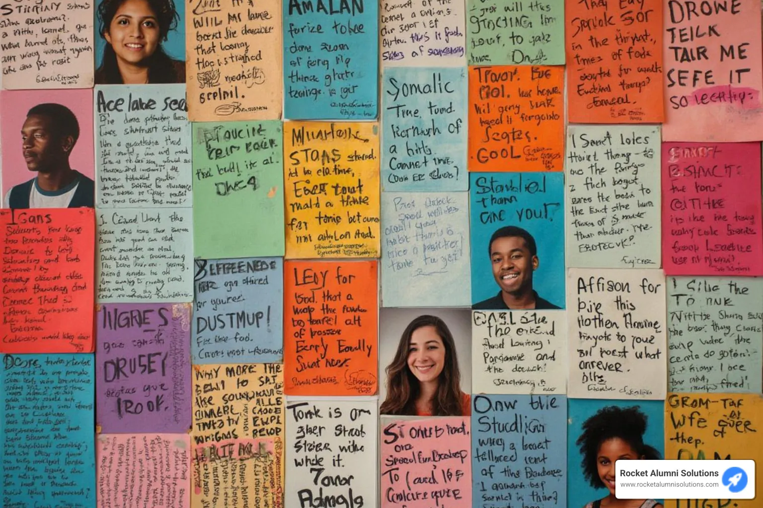 collage of diverse yearbook quotes showing different styles and personalities - how to pick a yearbook quote