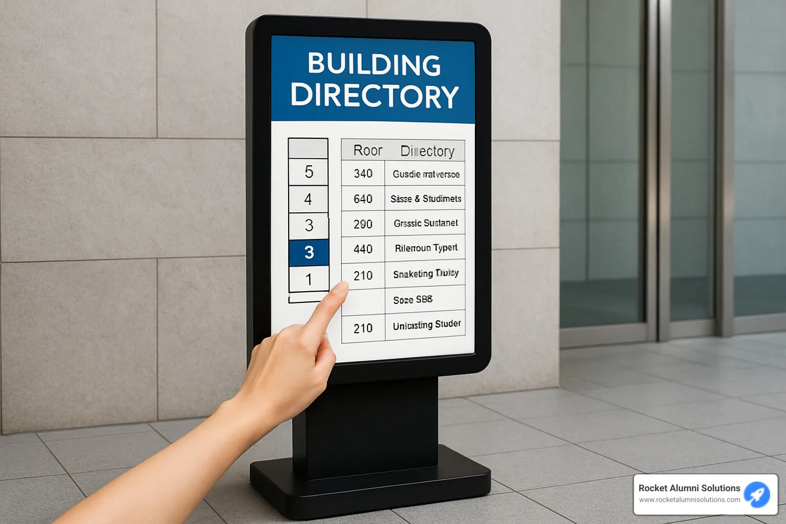 different kiosk form factors: freestanding, wall-mounted, and recessed - Touchscreen Building DirectoryKiosk different kiosk form factors: freestanding, wall-mounted, and recessed - Touchscreen Building DirectoryKiosk