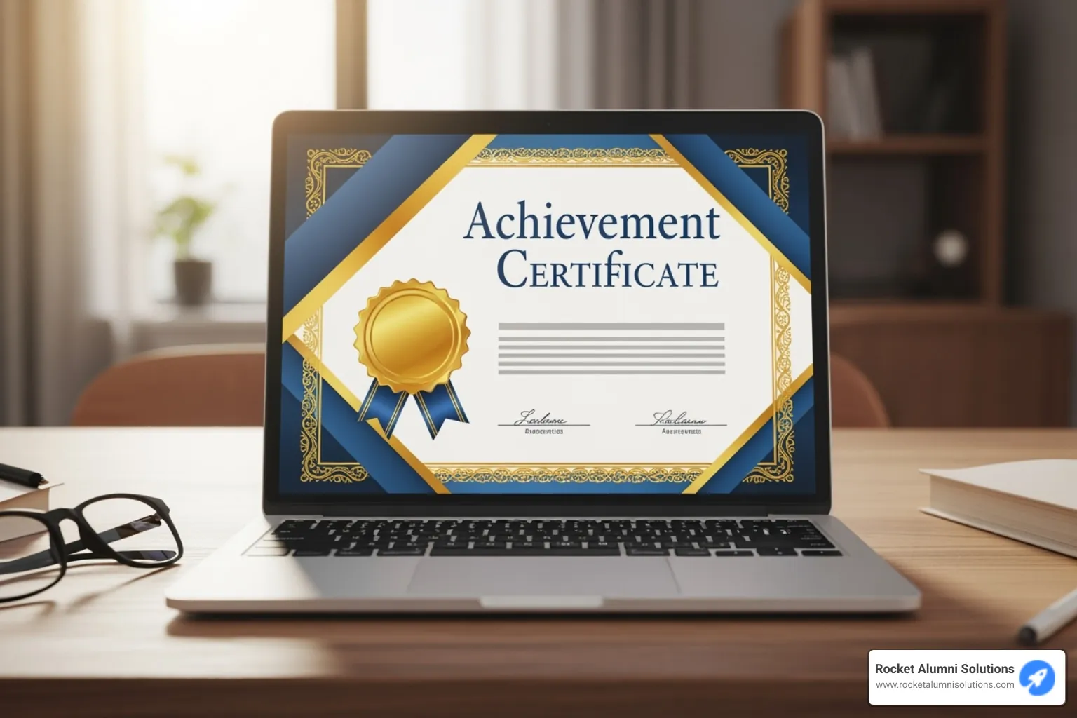 person proudly sharing their digital certificate on a tablet - online achievement certificates person proudly sharing their digital certificate on a tablet - online achievement certificates