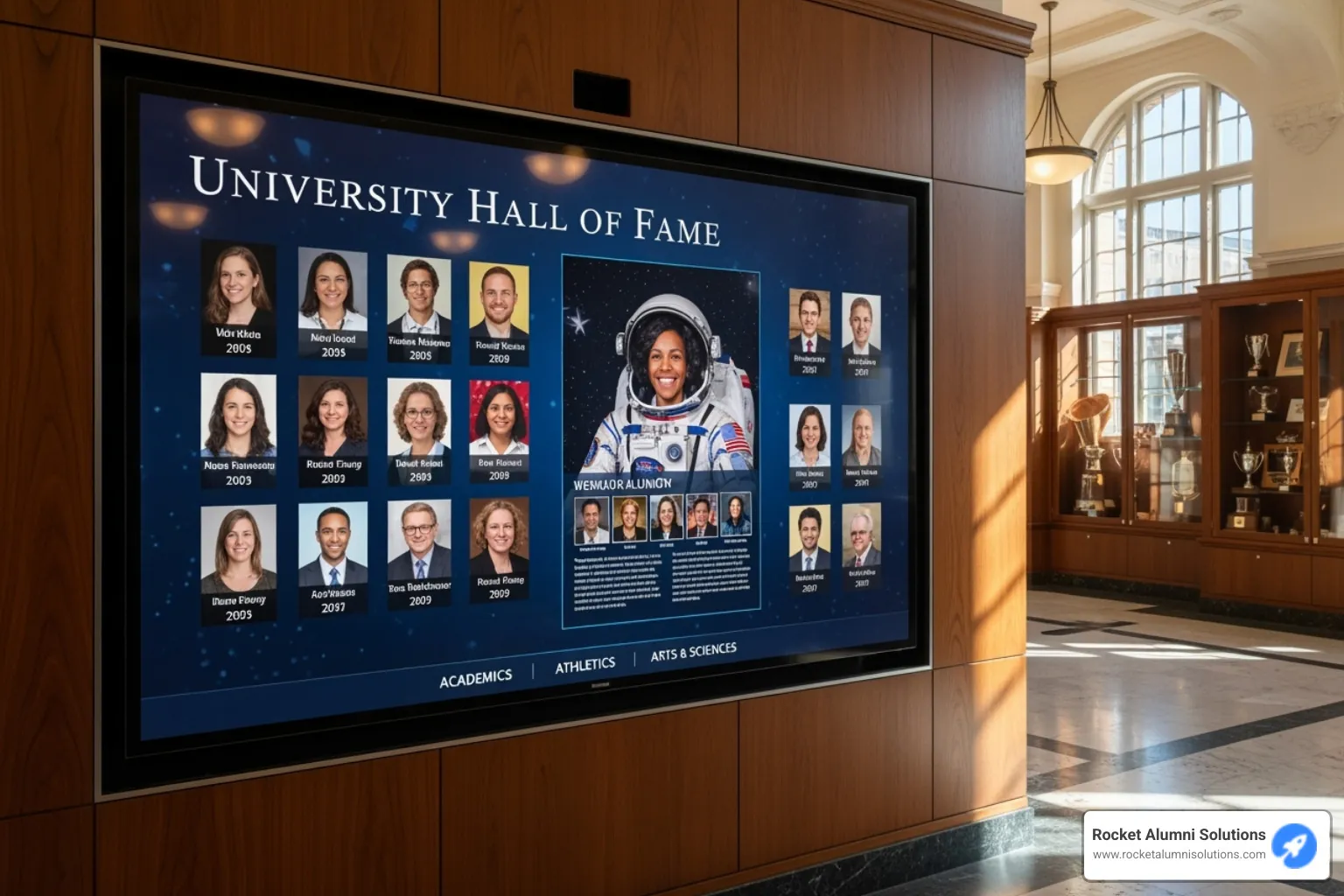 Northeastern University's interactive hall of fame display - Scholarship Acknowledgement Touchscreen Northeastern University's interactive hall of fame display - Scholarship Acknowledgement Touchscreen