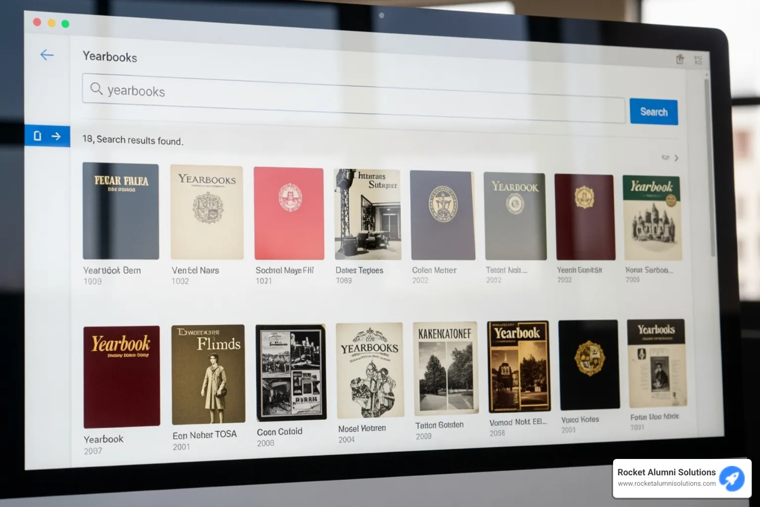 of a search results page from a digital yearbook collection - digital yearbooks Maryland