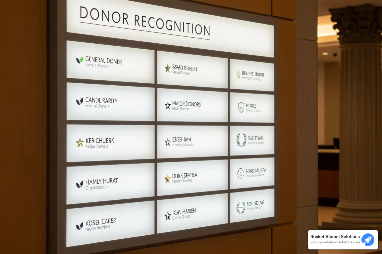 neat, classic bronze plaque donor wall in a museum - Donor Highlight Board neat, classic bronze plaque donor wall in a museum - Donor Highlight Board