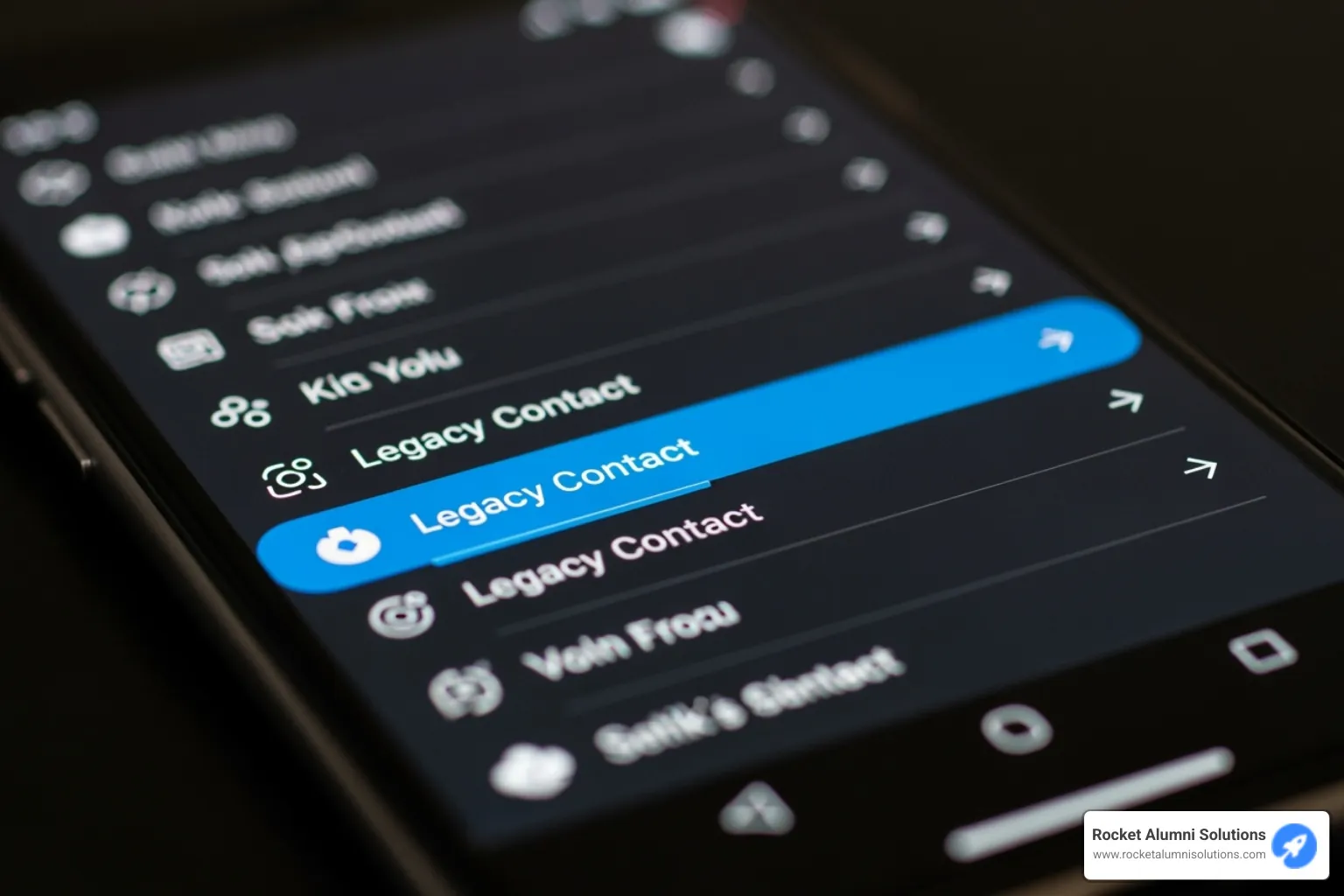 image showing the "Legacy Contact" setting on a social media platform - digital legacy solutions image showing the "Legacy Contact" setting on a social media platform - digital legacy solutions