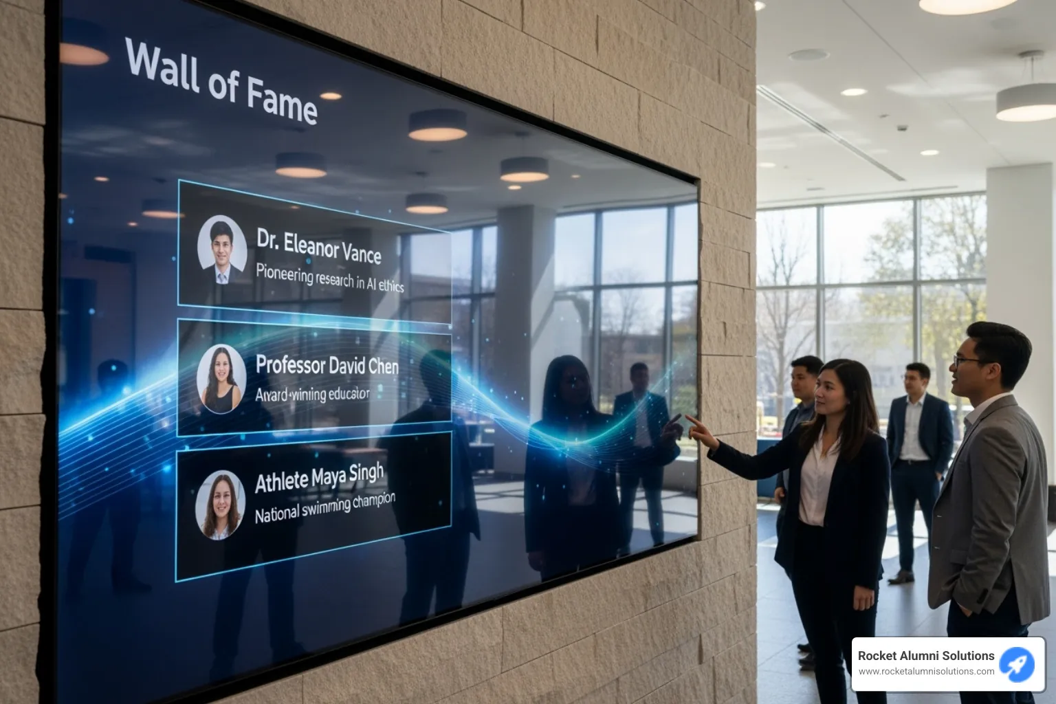 physical recognition display featuring a touchscreen with interactive content - End of Season Display