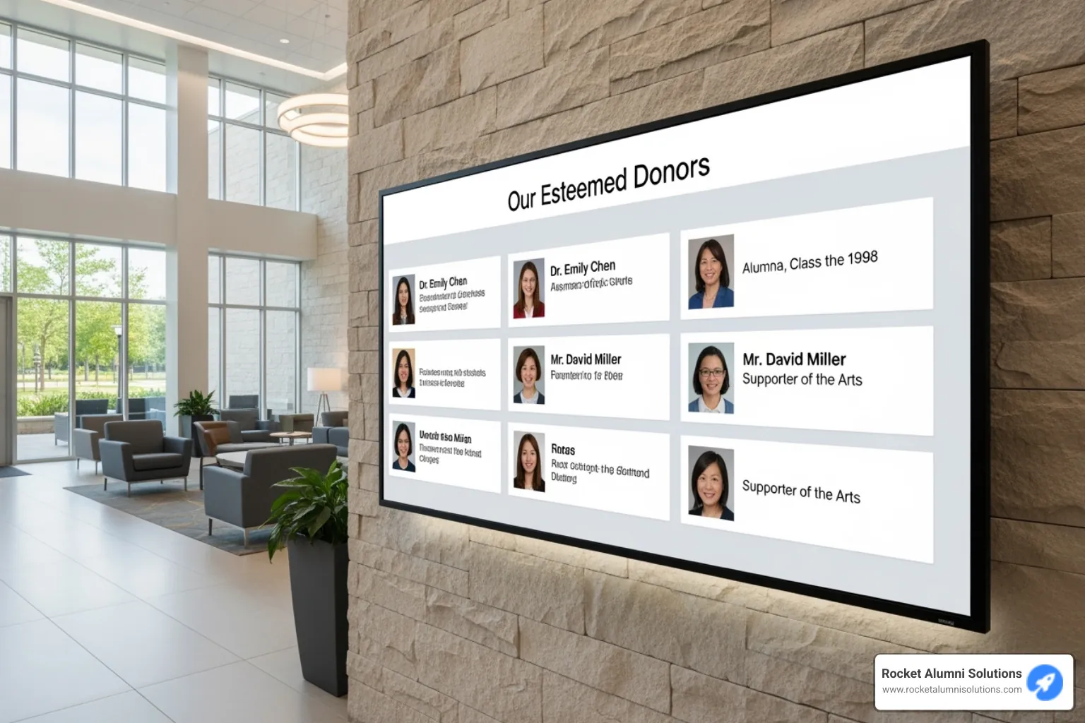 digital donor recognition wall - Digital donor recognition