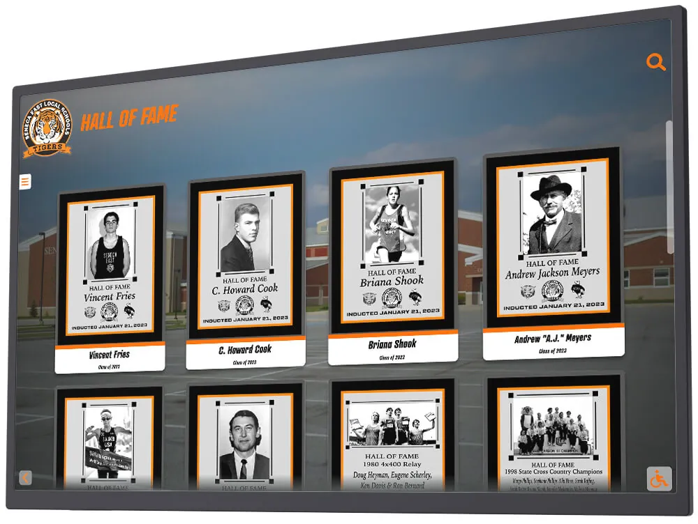 Seneca East Local Schools Touchscreen Hall of Fame