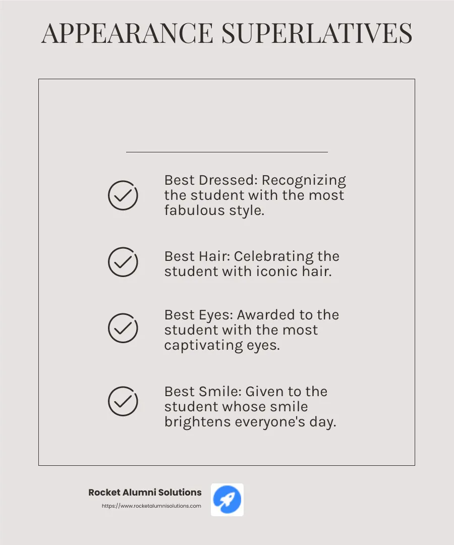 Best Dressed - school superlatives infographic checklist-light-beige Best Dressed - school superlatives infographic checklist-light-beige